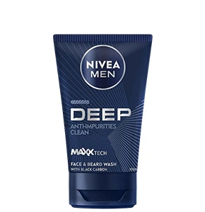 Nivea Men Deep Anti Impurities Clean Face & Beard Wash – 100ml